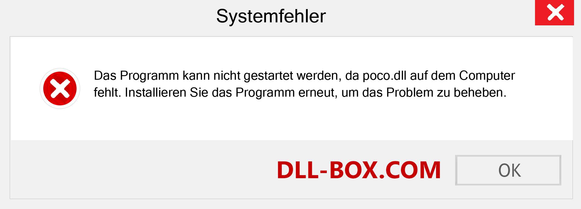 poco.dll-Datei fehlt?. Download für Windows 7, 8, 10 - Fix poco dll Missing Error unter Windows, Fotos, Bildern