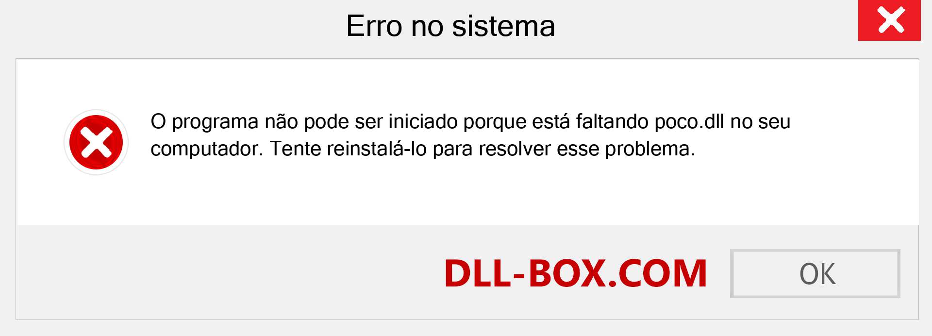 Arquivo poco.dll ausente ?. Download para Windows 7, 8, 10 - Correção de erro ausente poco dll no Windows, fotos, imagens